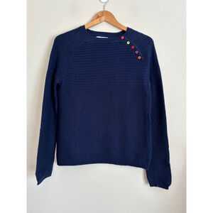 Tabitha Webb Lambswool Sweater Multicolor Buttons Medium